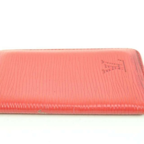 Louis Vuitton Red Epi Leather Porte Cartes Card Holder Wallet Insert - Picture 5 of 7
